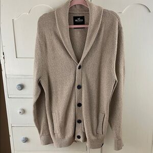 Hollister Beige Cardigan Sweater XXL